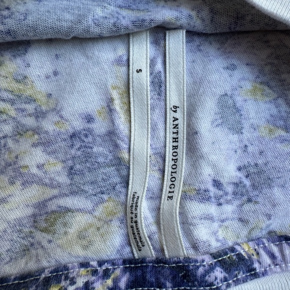Anthropologie Artistic Purple and Yellow Short Sleeve Tee - Picture 8 of 10